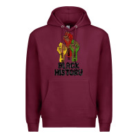 Burgundy black history malia Premium Hoodie - MaliasSmallBusiness