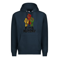 Navy black history malia Premium Hoodie - MaliasSmallBusiness