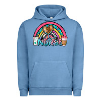 Pigment Pebble Blue nurse rainbow Urban Hoodie - NancyCooperArtShop
