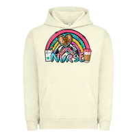 Pigment Pistachio nurse rainbow Urban Hoodie - NancyCooperArtShop