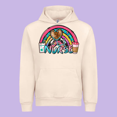 Nurse Rainbow Urban Hoodie Designed By Nancycooperartshop