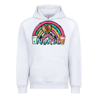 White nurse rainbow Urban Hoodie - NancyCooperArtShop