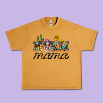 Farm Mama With Baby Pigs Urban Heavy Tee Designed By Artiststas