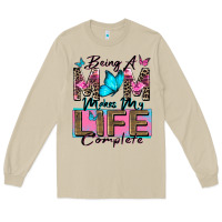 Mushroom being a mom makes my life complete Long Sleeve Tee - Zillion Design Studio