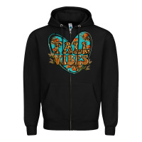 Black fall vibes heart Zipper Hoodie - RanaPortraitStore