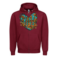 Burgundy fall vibes heart Zipper Hoodie - RanaPortraitStore