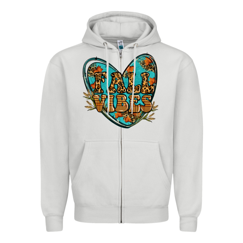 Fall Vibes Heart Zipper Hoodie by RanaPortraitStore | Teevron