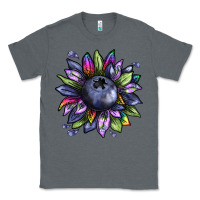 Charcoal Heather blueberry sunflower Classic Tee - texasbilliewilder