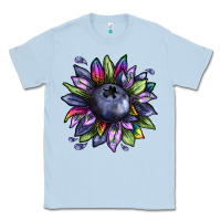 Dusty Blue blueberry sunflower Classic Tee - texasbilliewilder