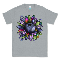 Heather Grey blueberry sunflower Classic Tee - texasbilliewilder