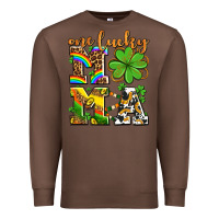 Chestnut one lucky mama Premium Sweatshirt - AdoDesignShop