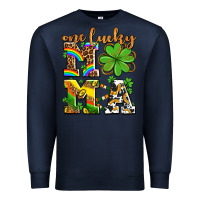 Navy one lucky mama Premium Sweatshirt - AdoDesignShop