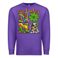 Purple one lucky mama Premium Sweatshirt - AdoDesignShop