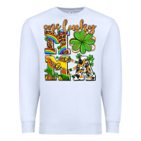 White one lucky mama Premium Sweatshirt - AdoDesignShop