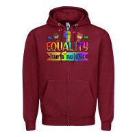 Burgundy equality hurts no one Zipper Hoodie - Zillion Design Studio