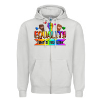 Dove Grey equality hurts no one Zipper Hoodie - Zillion Design Studio