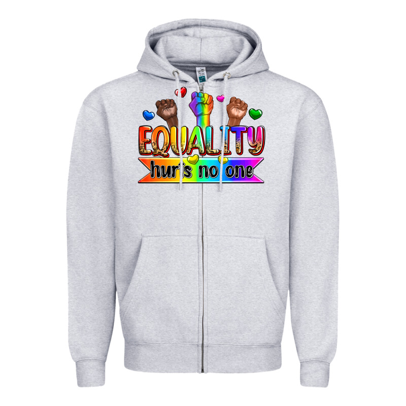 Equality Hurts No One Zipper Hoodie by Zillion Design Studio | Teevron