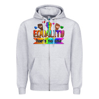 Heather Grey equality hurts no one Zipper Hoodie - Zillion Design Studio