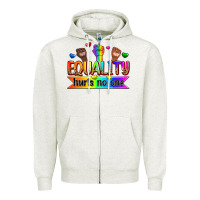 Oatmeal Heather equality hurts no one Zipper Hoodie - Zillion Design Studio