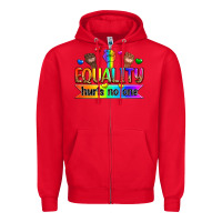 Red equality hurts no one Zipper Hoodie - Zillion Design Studio