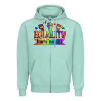 Seafoam equality hurts no one Zipper Hoodie - Zillion Design Studio
