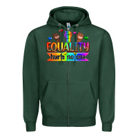 Sports Green equality hurts no one Zipper Hoodie - Zillion Design Studio