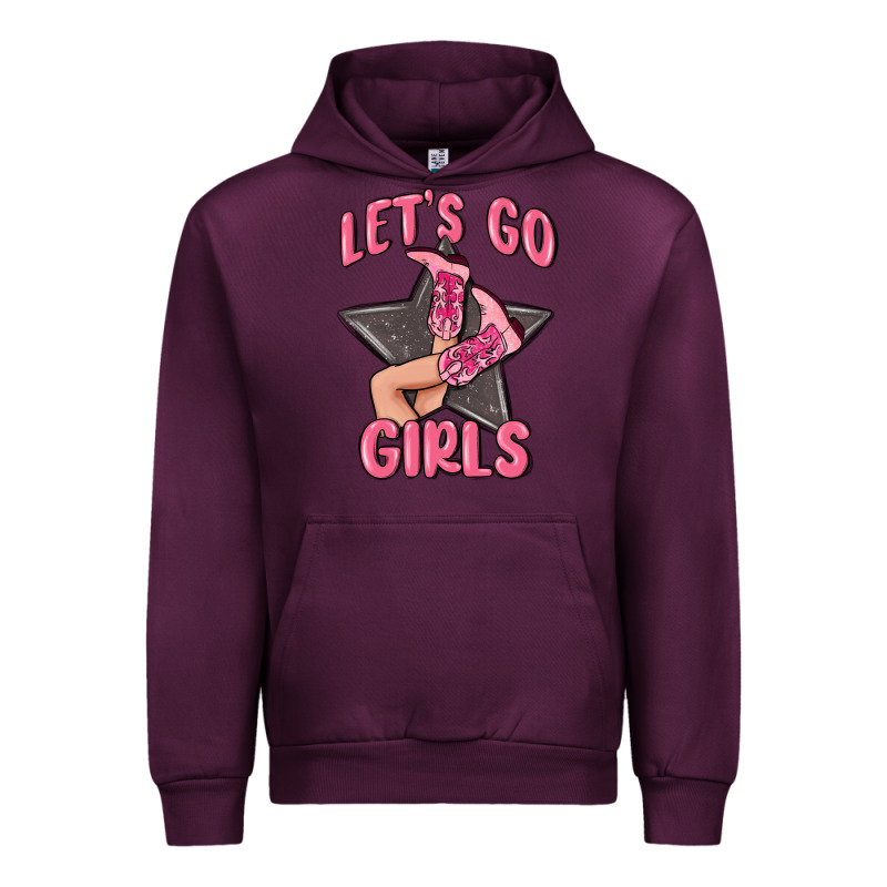 Lets Go Girls Cowgirl Boots Star Urban Hoodie by MaliasSmallBusiness | Teevron