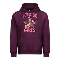 Mauve Wine lets go girls cowgirl boots star Urban Hoodie - MaliasSmallBusiness