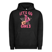 Pigment Black lets go girls cowgirl boots star Urban Hoodie - MaliasSmallBusiness