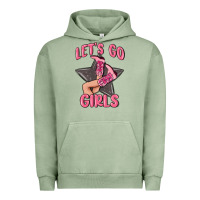 Pigment Oil Green lets go girls cowgirl boots star Urban Hoodie - MaliasSmallBusiness