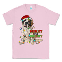 Bubblegum Pink merry and bright saint bernard Classic Tee - RanaPortraitStore