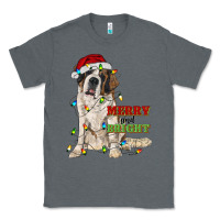 Charcoal Heather merry and bright saint bernard Classic Tee - RanaPortraitStore