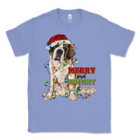 Colony Blue merry and bright saint bernard Classic Tee - RanaPortraitStore