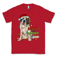 Red merry and bright saint bernard Classic Tee - RanaPortraitStore