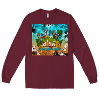 Burgundy camping is my happy place Long Sleeve Tee - AdoDesignShop