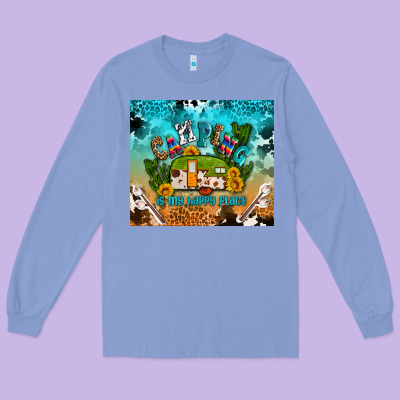 Camping Is My Happy Place Long Sleeve Tee Designed By Adodesignshop