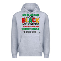 Heather Grey black  lifetime Premium Hoodie - MaliasSmallBusiness