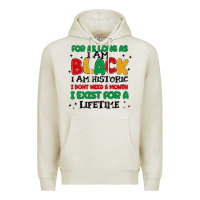 Oatmeal Heather black  lifetime Premium Hoodie - MaliasSmallBusiness