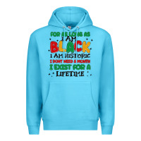 Ocean Blue black  lifetime Premium Hoodie - MaliasSmallBusiness