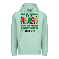 Seafoam black  lifetime Premium Hoodie - MaliasSmallBusiness
