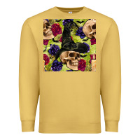 Antique Gold halloween witch skull seamless pattern Premium Sweatshirt - BundleAndBundleShop