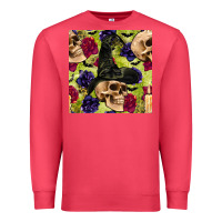 Cardinal halloween witch skull seamless pattern Premium Sweatshirt - BundleAndBundleShop