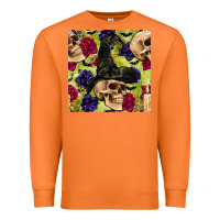 Carrot halloween witch skull seamless pattern Premium Sweatshirt - BundleAndBundleShop