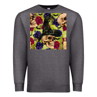 Charcoal Heather halloween witch skull seamless pattern Premium Sweatshirt - BundleAndBundleShop