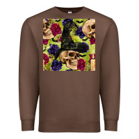 Chestnut halloween witch skull seamless pattern Premium Sweatshirt - BundleAndBundleShop