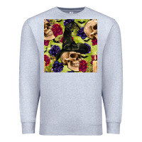 Heather Grey halloween witch skull seamless pattern Premium Sweatshirt - BundleAndBundleShop