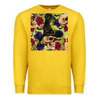 Lemon halloween witch skull seamless pattern Premium Sweatshirt - BundleAndBundleShop