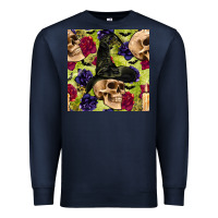 Navy halloween witch skull seamless pattern Premium Sweatshirt - BundleAndBundleShop