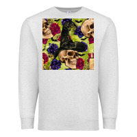 Oatmeal Heather halloween witch skull seamless pattern Premium Sweatshirt - BundleAndBundleShop