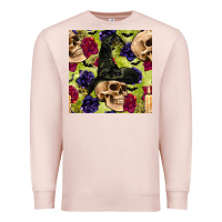 Pale Pink halloween witch skull seamless pattern Premium Sweatshirt - BundleAndBundleShop